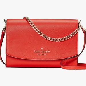 Kate Spade Carson Convertible Crossbody Red Leather